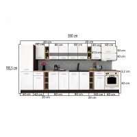 Bucatarie MARINA NEW 390 B Wenge / Decor K365